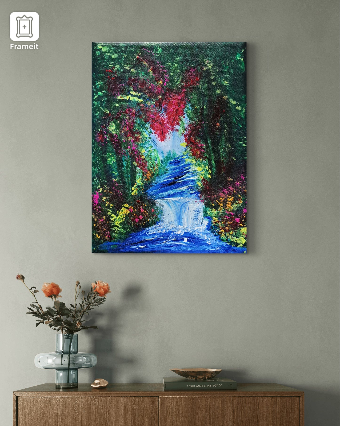 Enchanted Currents: A Woodland Reverie - Original Acrylic Painting – 5" x 7" | One of a Kind • Hand-Painted • Magical Woodland Fantasy