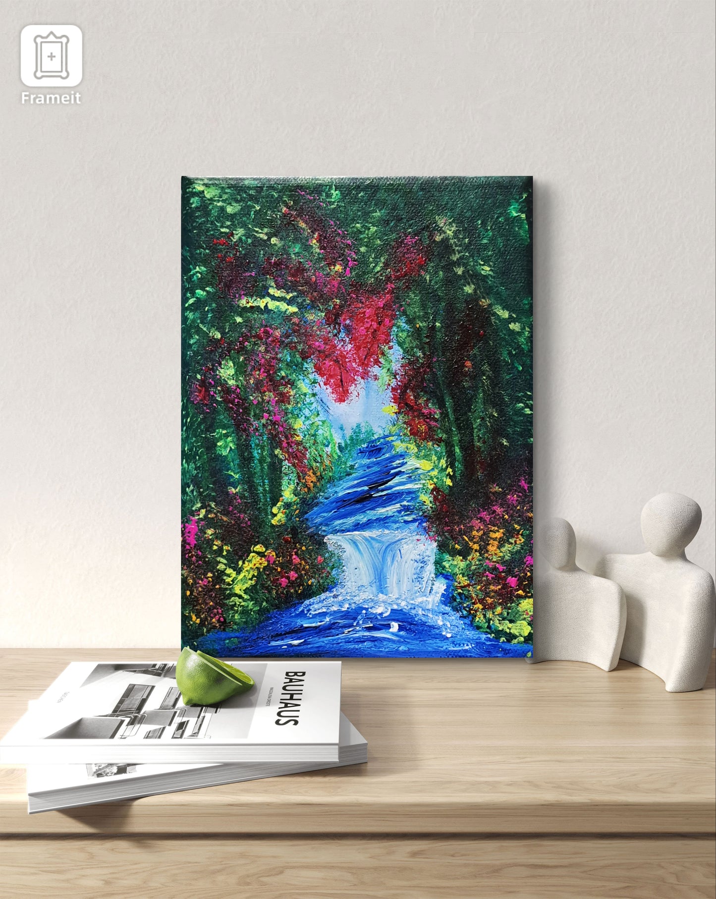 Enchanted Currents: A Woodland Reverie - Original Acrylic Painting – 5" x 7" | One of a Kind • Hand-Painted • Magical Woodland Fantasy