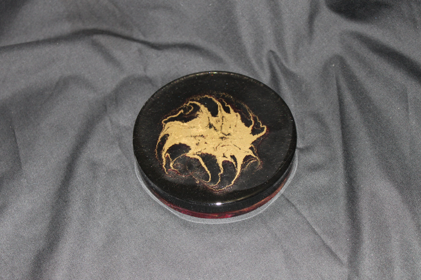 Mystic Resin Coaster or Altar Tile – 4.5” Premium Art Piece with Elemental, Bloom, or Crystal Design