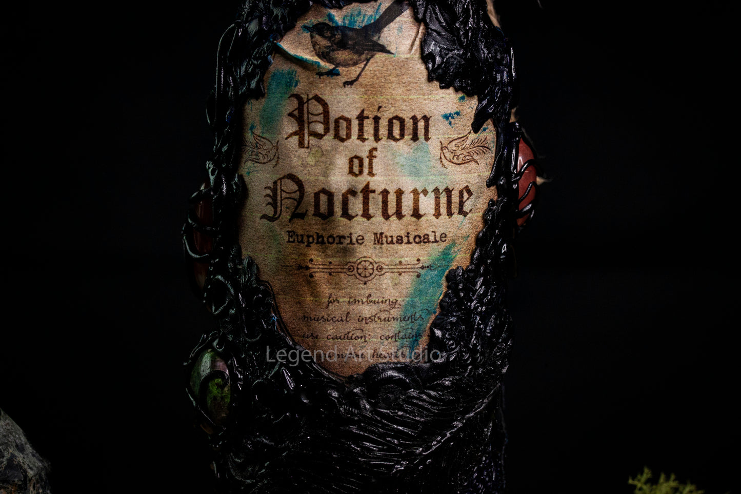 Fantasy Apothecary Bottles – Handmade Spell Bottles from Recycled Glass – Witchy Decor, Potion Props, Gothic Display – Lorewoven Art