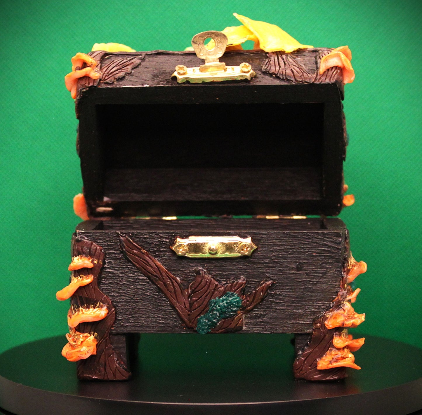 Whimsical Polymer Clay Trinket Box | Hand-Sculpted Mini Chest | Fantasy Jewelry Box | Lorewoven Keepsake