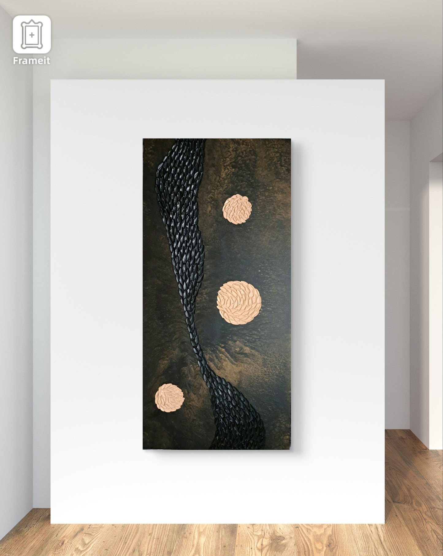 Celestial Currents • 24"x48" Original Acrylic & Mixed Media Painting • Cosmic Fantasy Wall Art • Lorewoven Art by Cathie Gall
