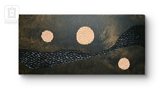 Celestial Currents • 24"x48" Original Acrylic & Mixed Media Painting • Cosmic Fantasy Wall Art • Lorewoven Art by Cathie Gall