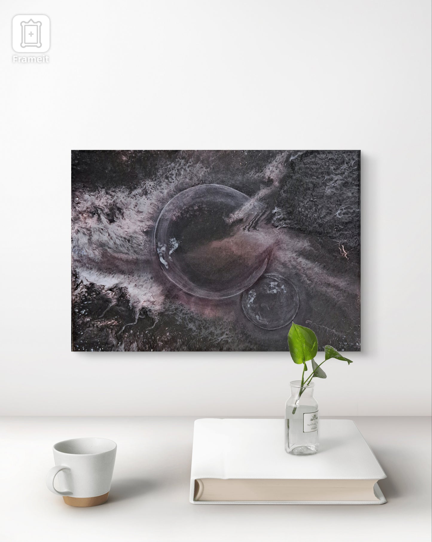 Through Dreaming Galaxies – 12x16 Celestial Abstract Painting, Cosmic Wall Art, Fantasy Home Decor, Galaxy Art by Lorewoven Art