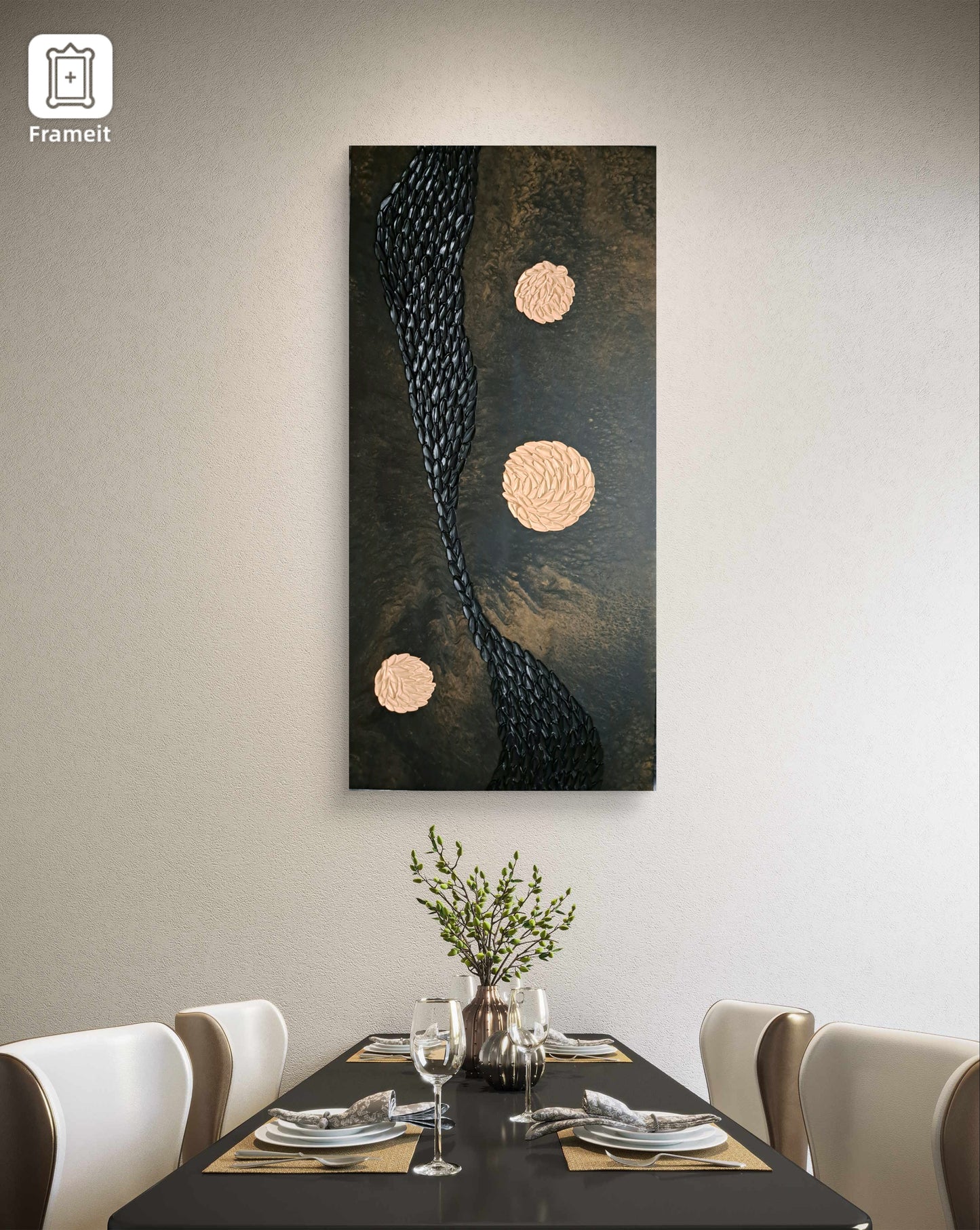 Celestial Currents • 24"x48" Original Acrylic & Mixed Media Painting • Cosmic Fantasy Wall Art • Lorewoven Art by Cathie Gall
