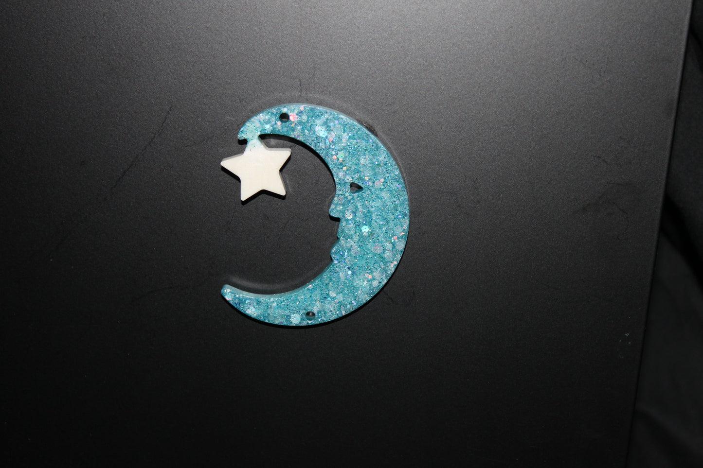 Resin Moon | Celestial Magnets – Witchy Crystal Decor, Fantasy Skull, Dragon & Sun Magnets – Lorewoven Oddities