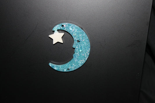 Resin Moon | Celestial Magnets – Witchy Crystal Decor, Fantasy Skull, Dragon & Sun Magnets – Lorewoven Oddities