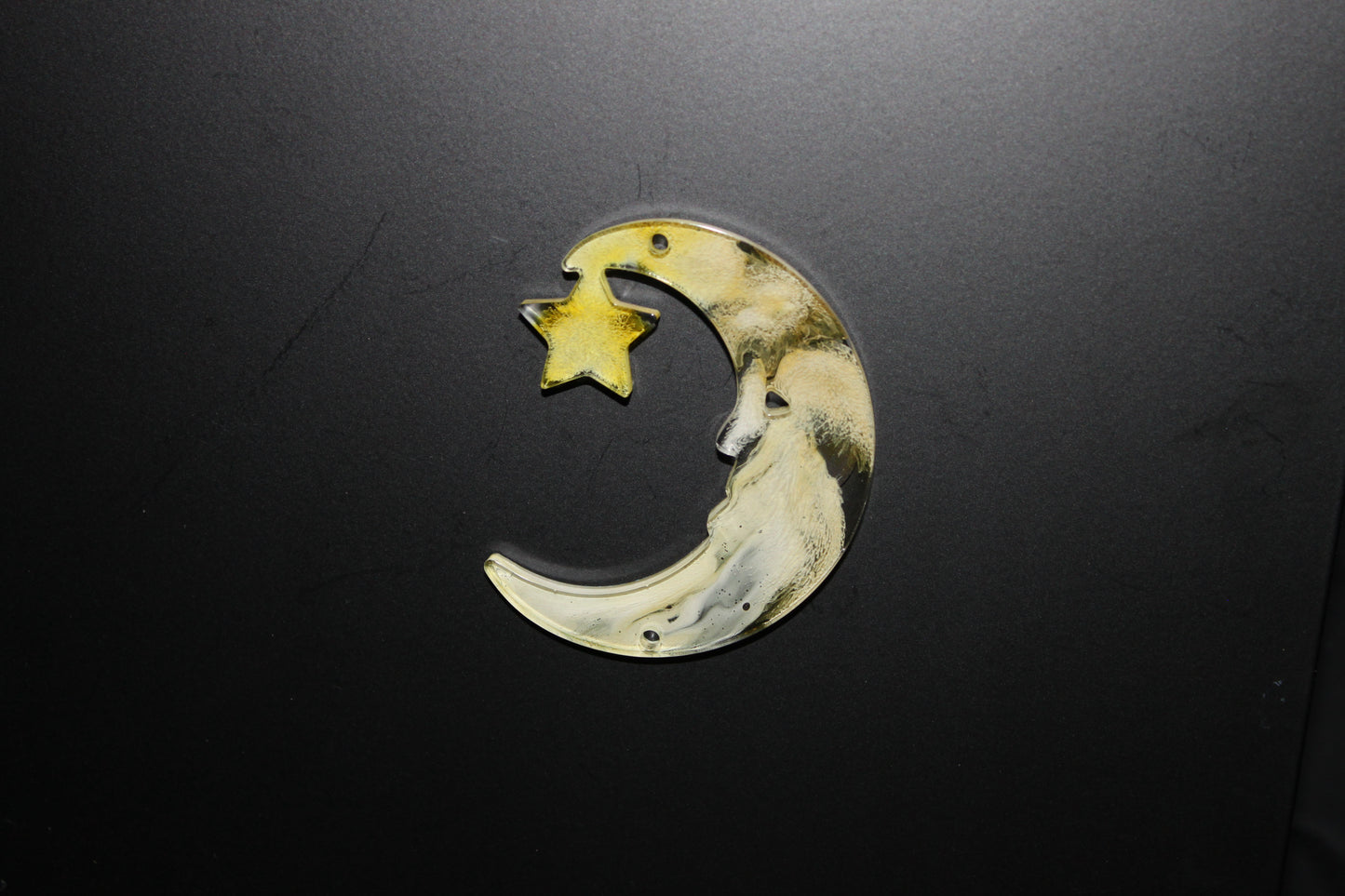 Resin Moon | Celestial Magnets – Witchy Crystal Decor, Fantasy Skull, Dragon & Sun Magnets – Lorewoven Oddities
