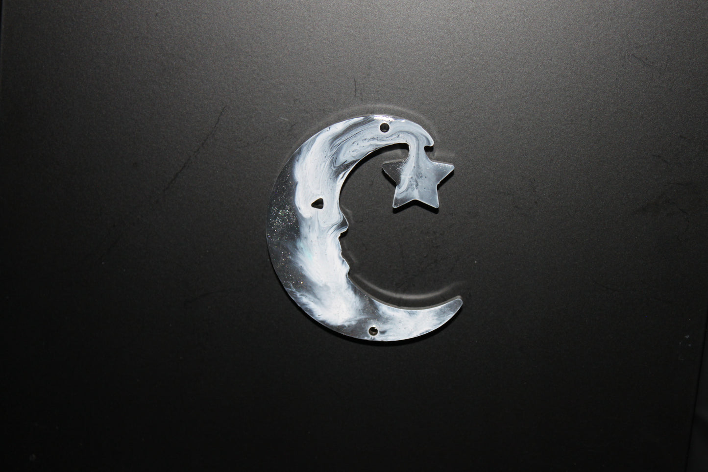 Resin Moon | Celestial Magnets – Witchy Crystal Decor, Fantasy Skull, Dragon & Sun Magnets – Lorewoven Oddities