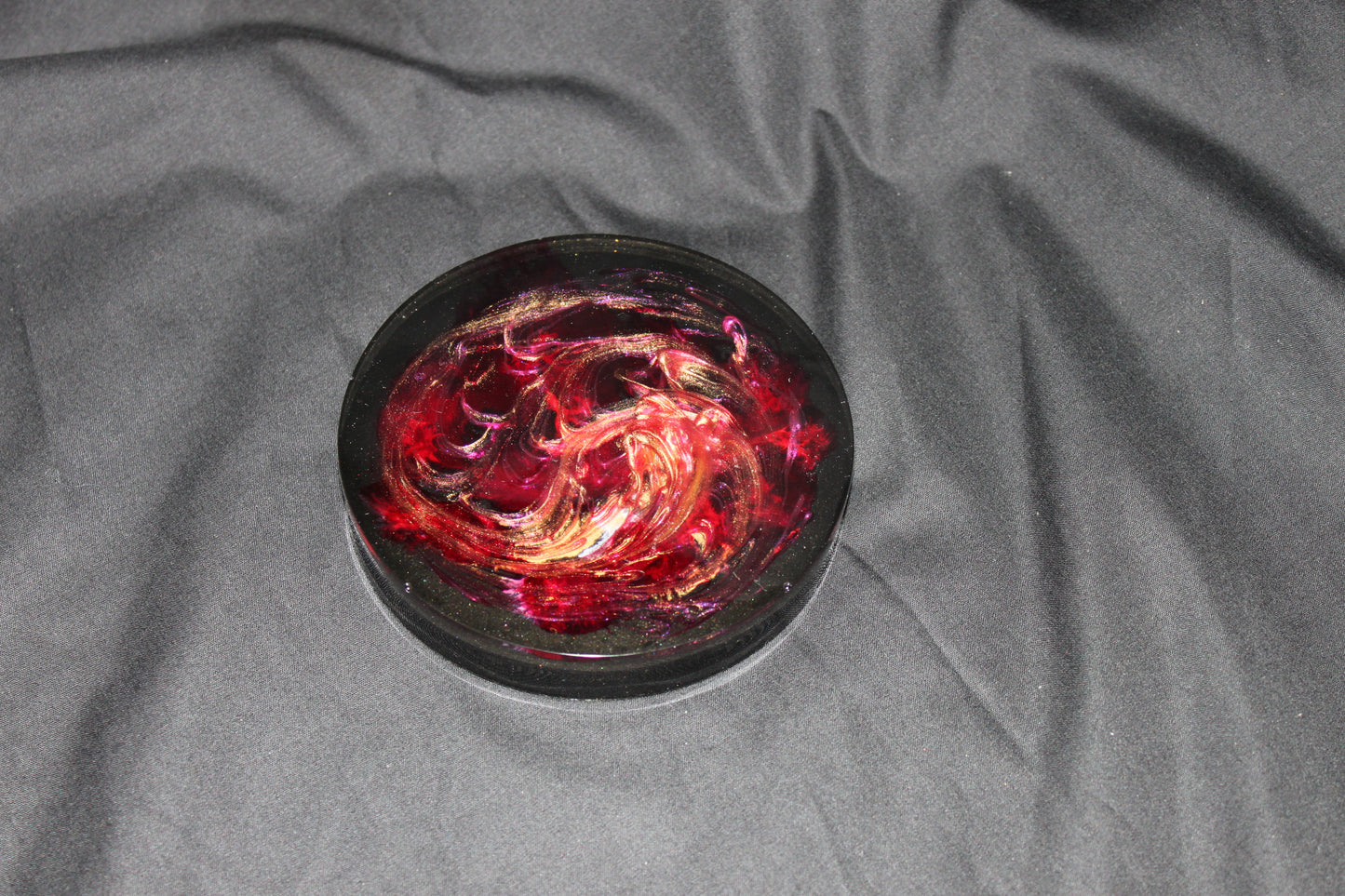 Mystic Resin Coaster or Altar Tile – 4.5” Premium Art Piece with Elemental, Bloom, or Crystal Design