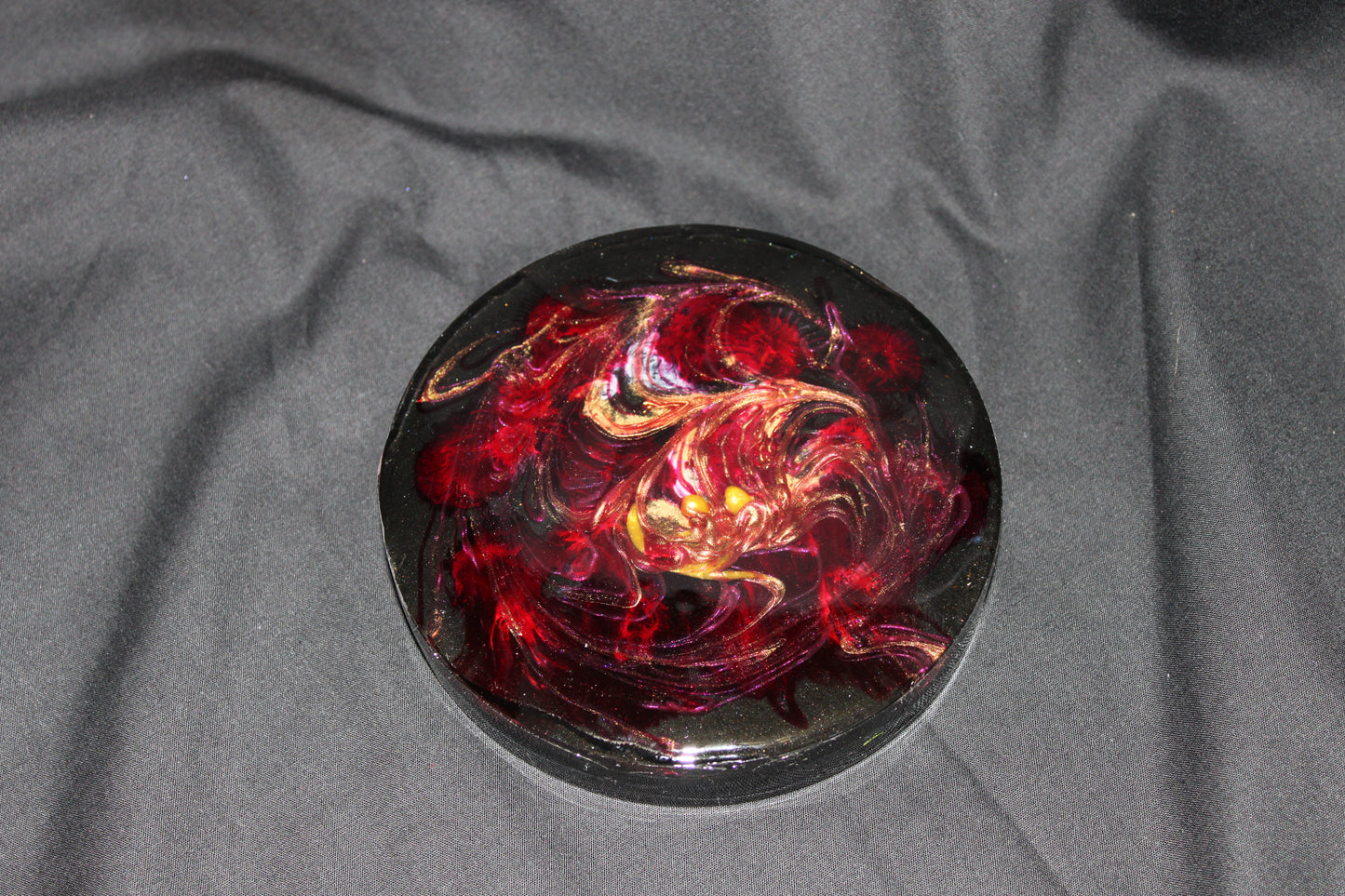 Mystic Resin Coaster or Altar Tile – 4.5” Premium Art Piece with Elemental, Bloom, or Crystal Design