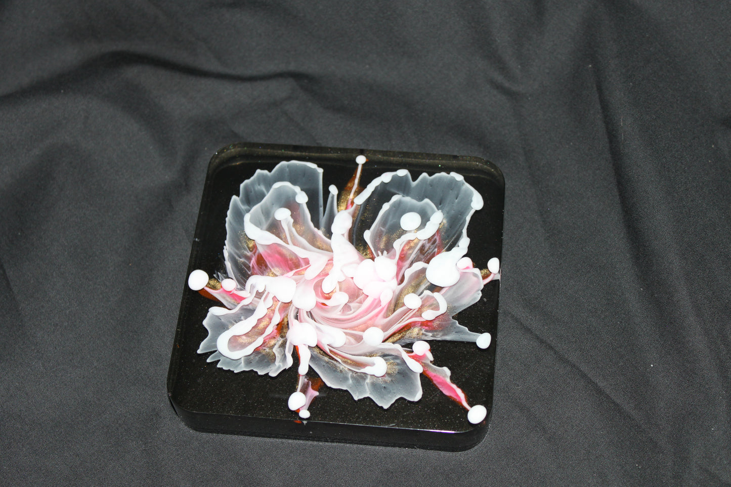 Mystic Resin Coaster or Altar Tile – 4.5” Premium Art Piece with Elemental, Bloom, or Crystal Design