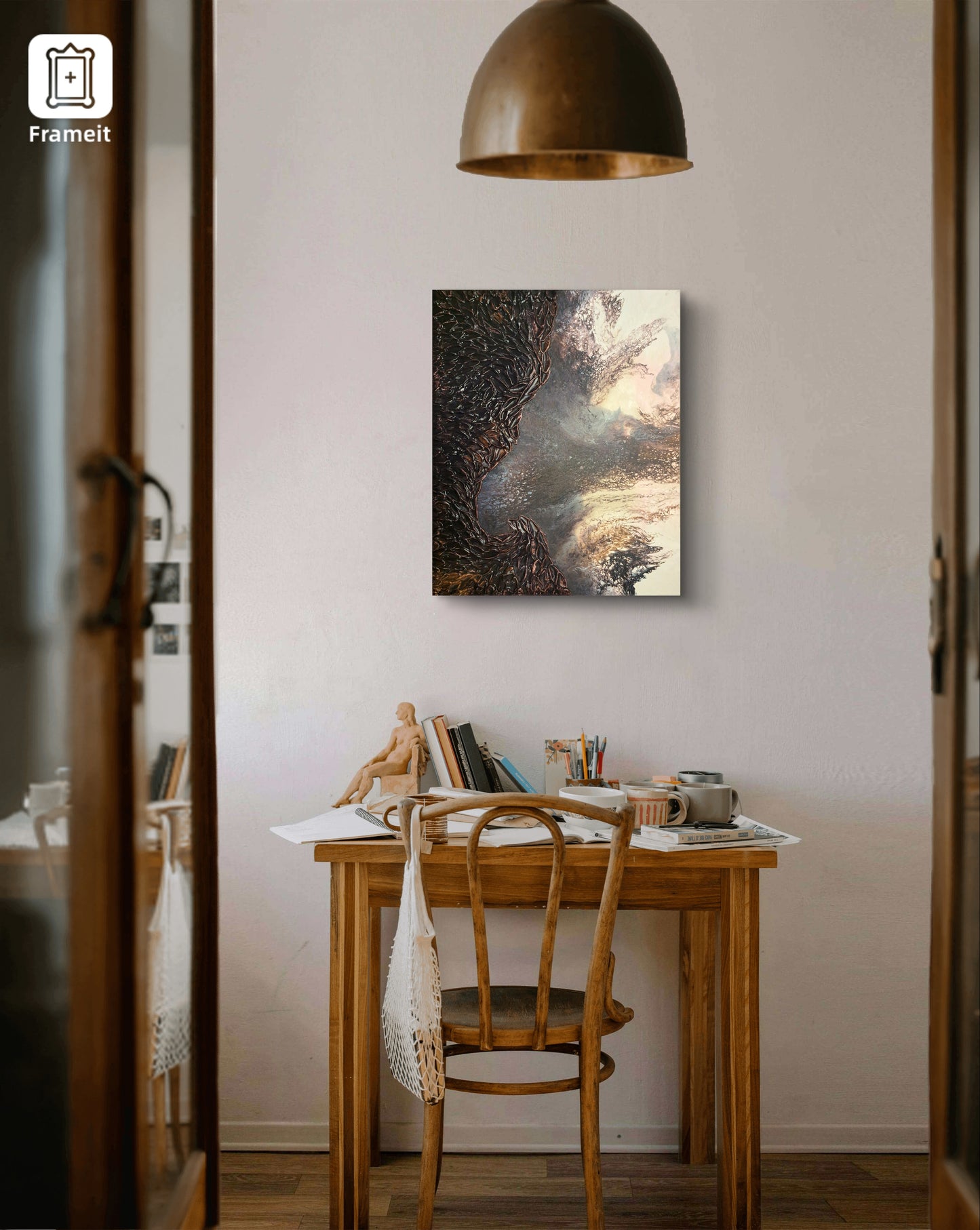 Echoes of the Ancients – Original Textured Acrylic Painting | Fantasy Forest Wall Art | Lorewoven Art by Cathie Gall