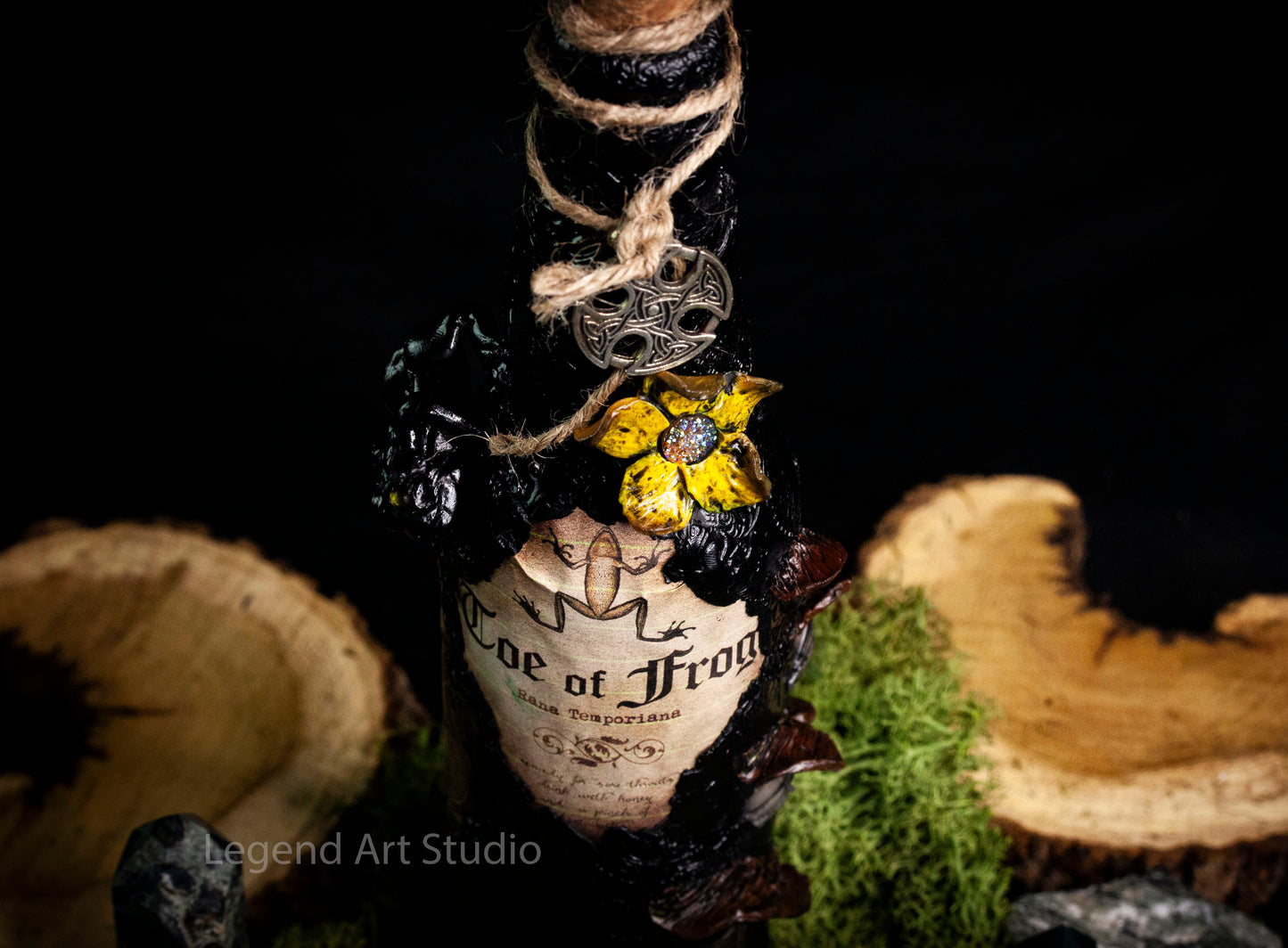 Fantasy Apothecary Bottles – Handmade Spell Bottles from Recycled Glass – Witchy Decor, Potion Props, Gothic Display – Lorewoven Art