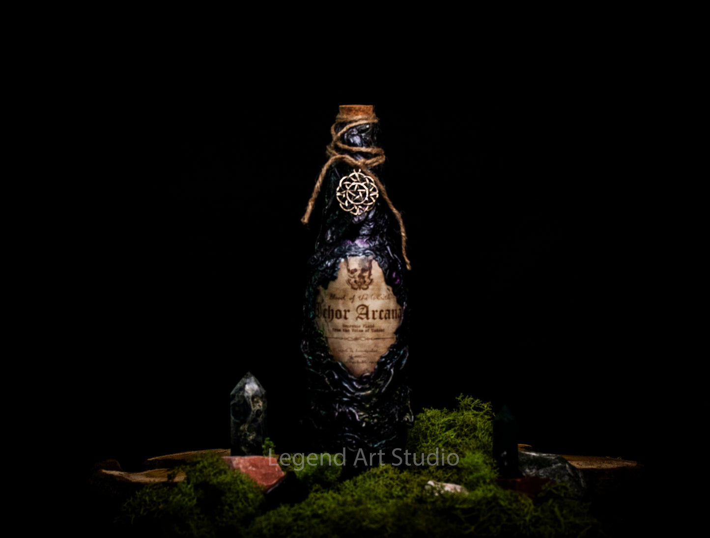Fantasy Apothecary Bottles – Handmade Spell Bottles from Recycled Glass – Witchy Decor, Potion Props, Gothic Display – Lorewoven Art