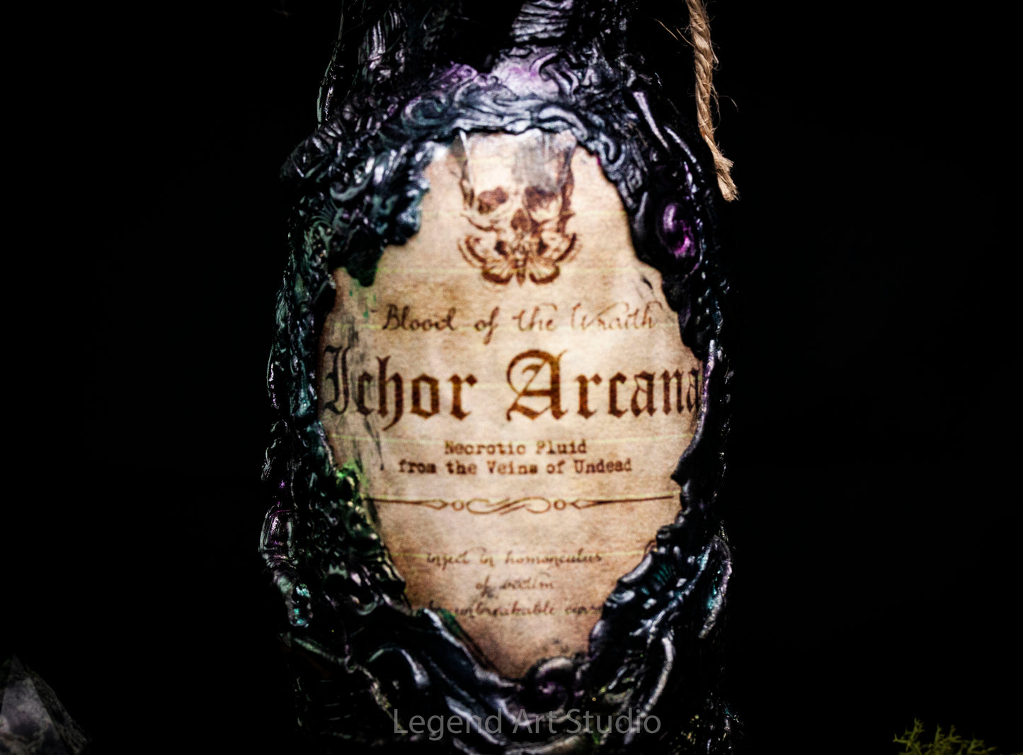 Fantasy Apothecary Bottles – Handmade Spell Bottles from Recycled Glass – Witchy Decor, Potion Props, Gothic Display – Lorewoven Art
