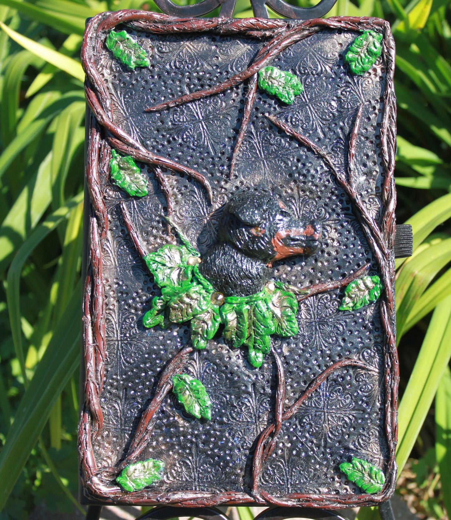 Rottweiler Guardian Journal – Handmade Polymer Clay Dog Notebook | Sculpted Pet Portrait Diary | OOAK Animal Lover Gift