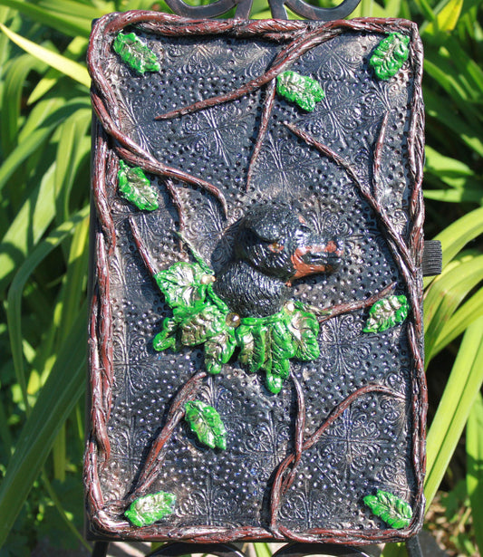 Rottweiler Guardian Journal – Handmade Polymer Clay Dog Notebook | Sculpted Pet Portrait Diary | OOAK Animal Lover Gift