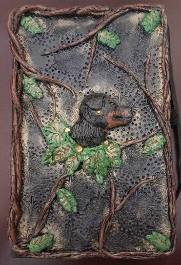 Rottweiler Guardian Journal – Handmade Polymer Clay Dog Notebook | Sculpted Pet Portrait Diary | OOAK Animal Lover Gift