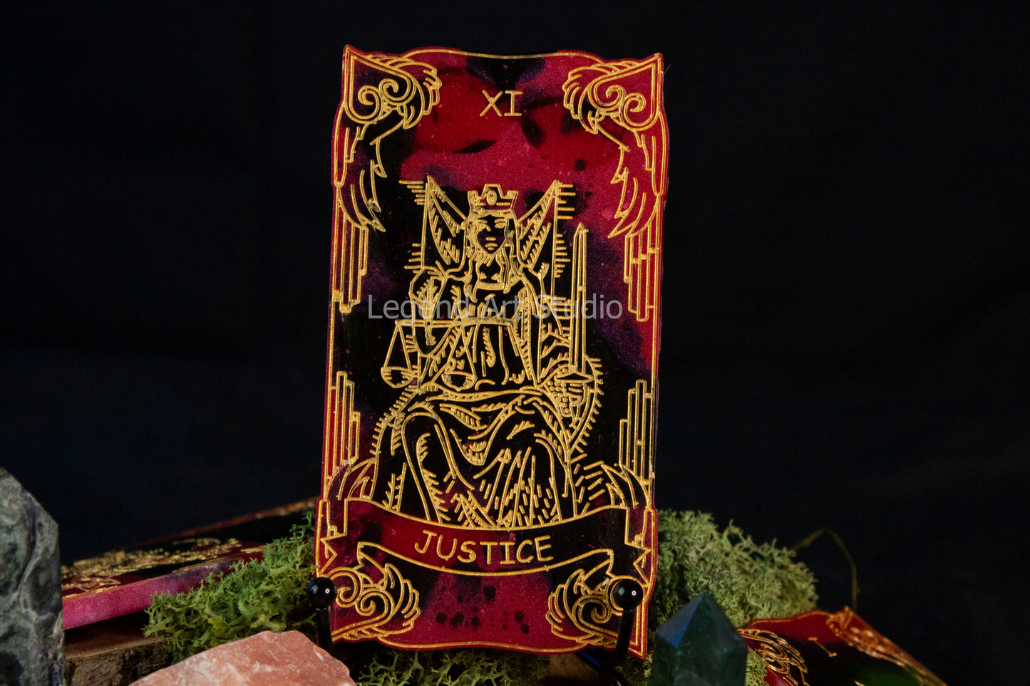 Handmade Resin Tarot | Major Arcana Card | Botanical & Crystal Divination Art | Choose Your Card | The Moon, The Star, The Lovers Plus More