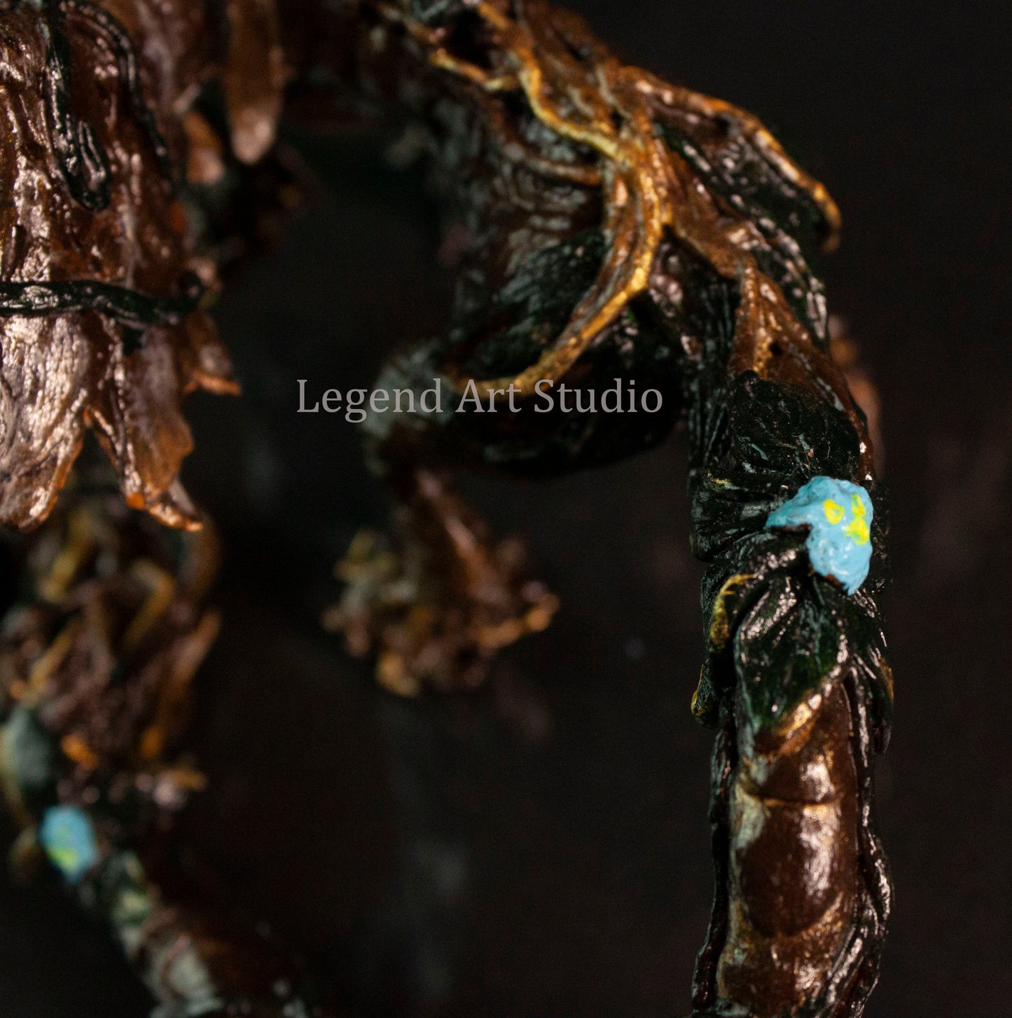 Sarafina – Woodland Dragon Sculpture | OOAK Handsculpted Fantasy Creature by Lorewoven Art