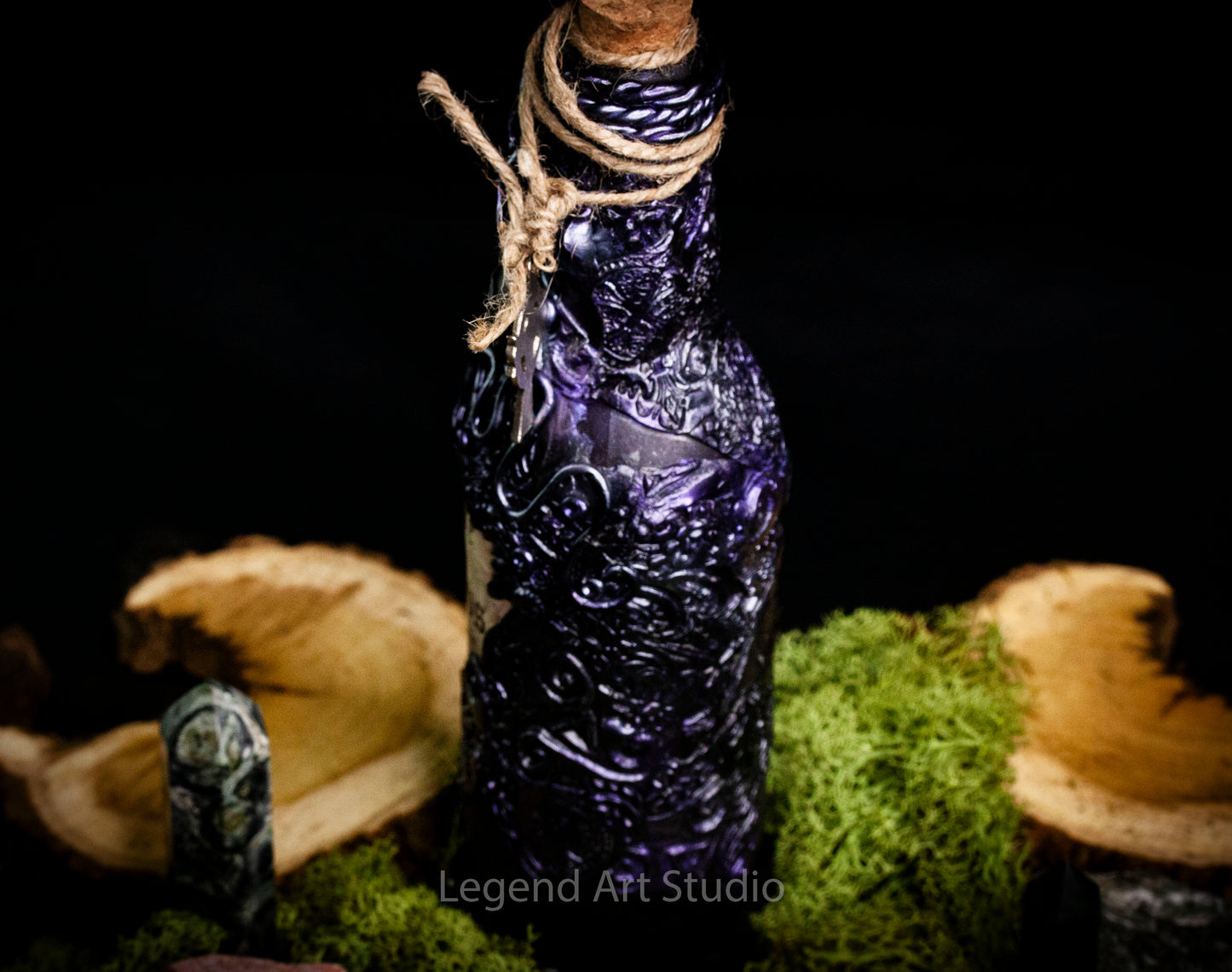 Fantasy Apothecary Bottles – Handmade Spell Bottles from Recycled Glass – Witchy Decor, Potion Props, Gothic Display – Lorewoven Art