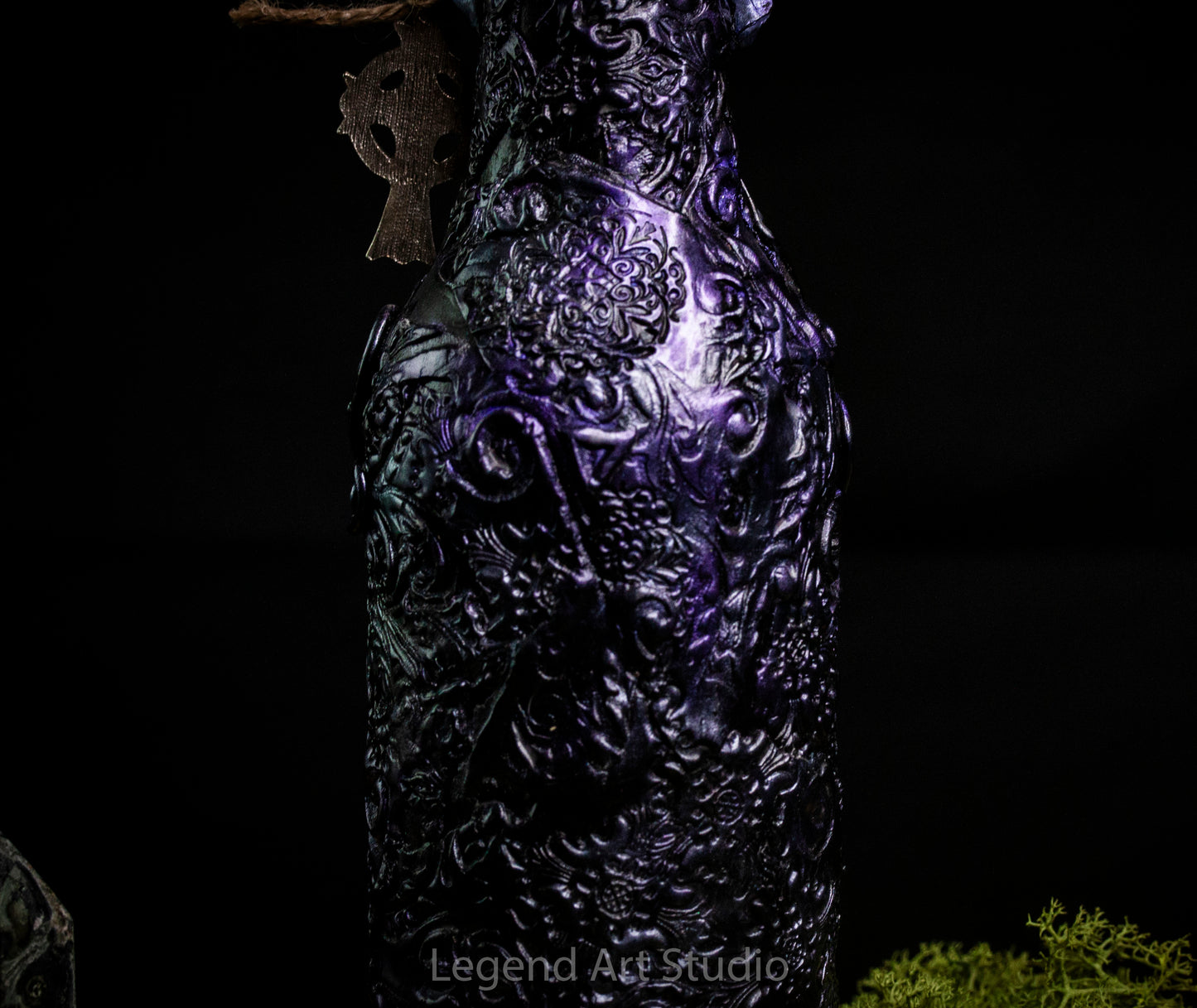 Fantasy Apothecary Bottles – Handmade Spell Bottles from Recycled Glass – Witchy Decor, Potion Props, Gothic Display – Lorewoven Art