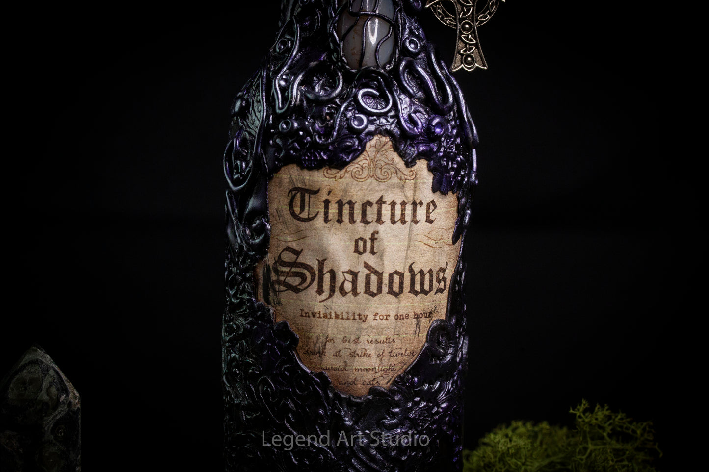 Fantasy Apothecary Bottles – Handmade Spell Bottles from Recycled Glass – Witchy Decor, Potion Props, Gothic Display – Lorewoven Art