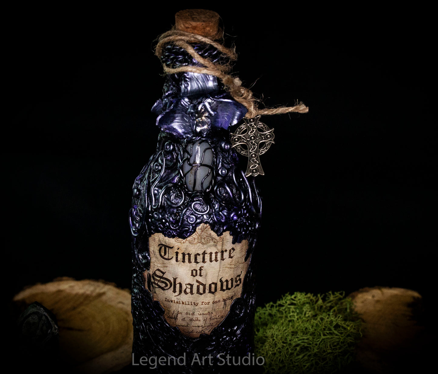Fantasy Apothecary Bottles – Handmade Spell Bottles from Recycled Glass – Witchy Decor, Potion Props, Gothic Display – Lorewoven Art