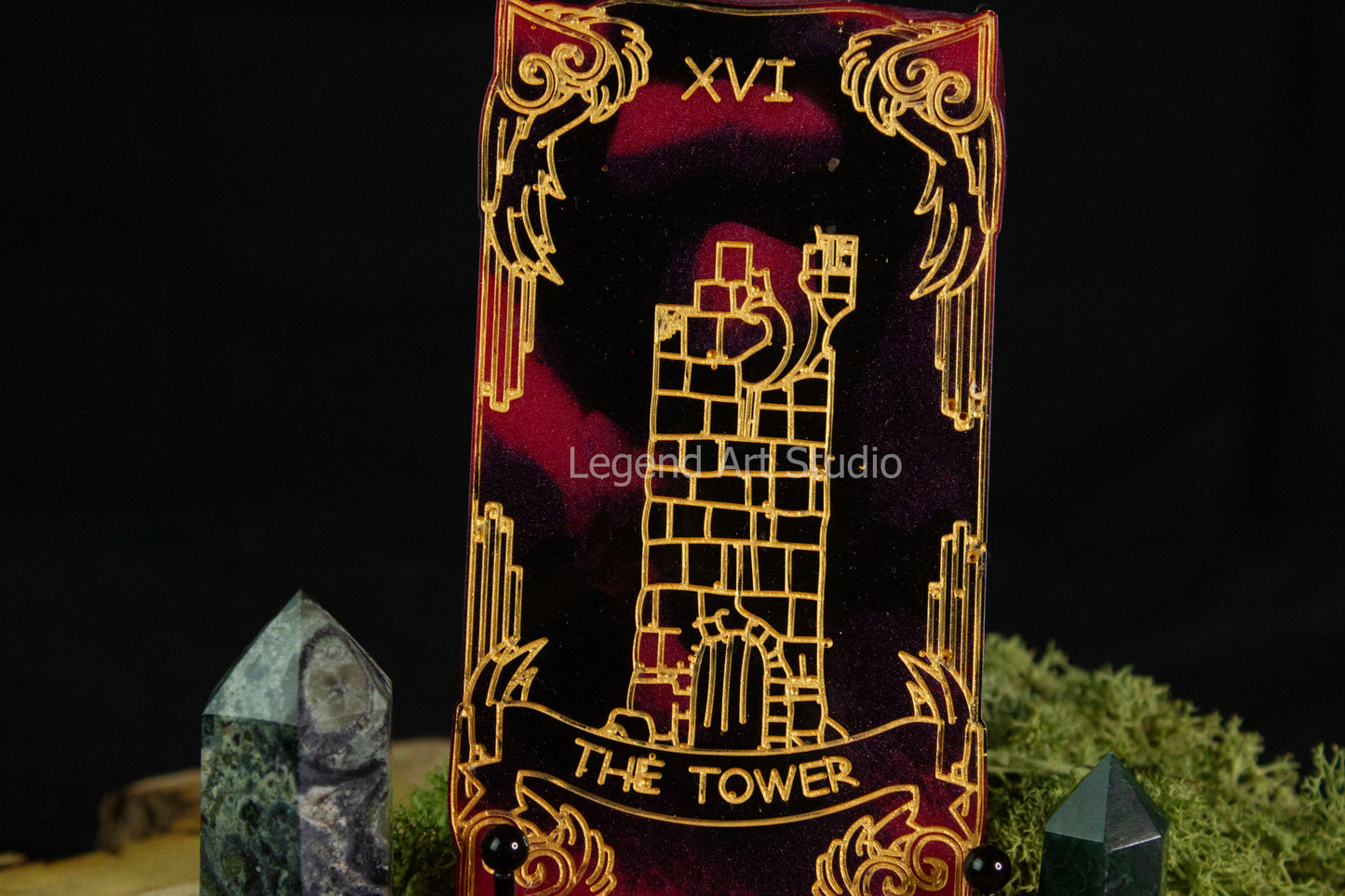Handmade Resin Tarot | Major Arcana Card | Botanical & Crystal Divination Art | Choose Your Card | The Moon, The Star, The Lovers Plus More