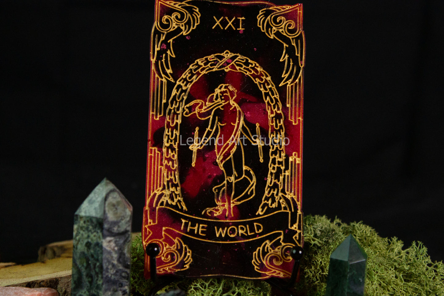 Handmade Resin Tarot | Major Arcana Card | Botanical & Crystal Divination Art | Choose Your Card | The Moon, The Star, The Lovers Plus More
