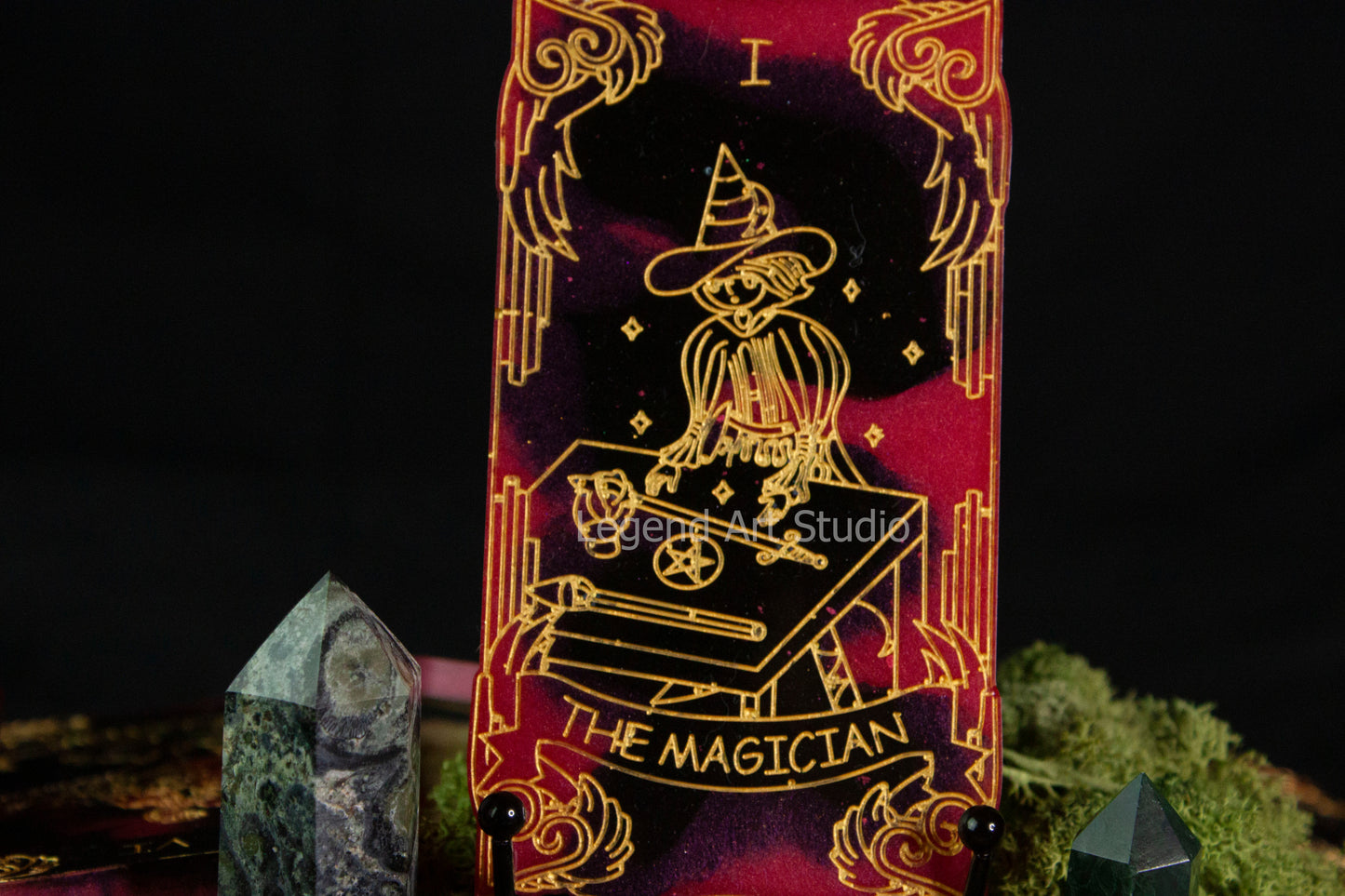 Handmade Resin Tarot | Major Arcana Card | Botanical & Crystal Divination Art | Choose Your Card | The Moon, The Star, The Lovers Plus More
