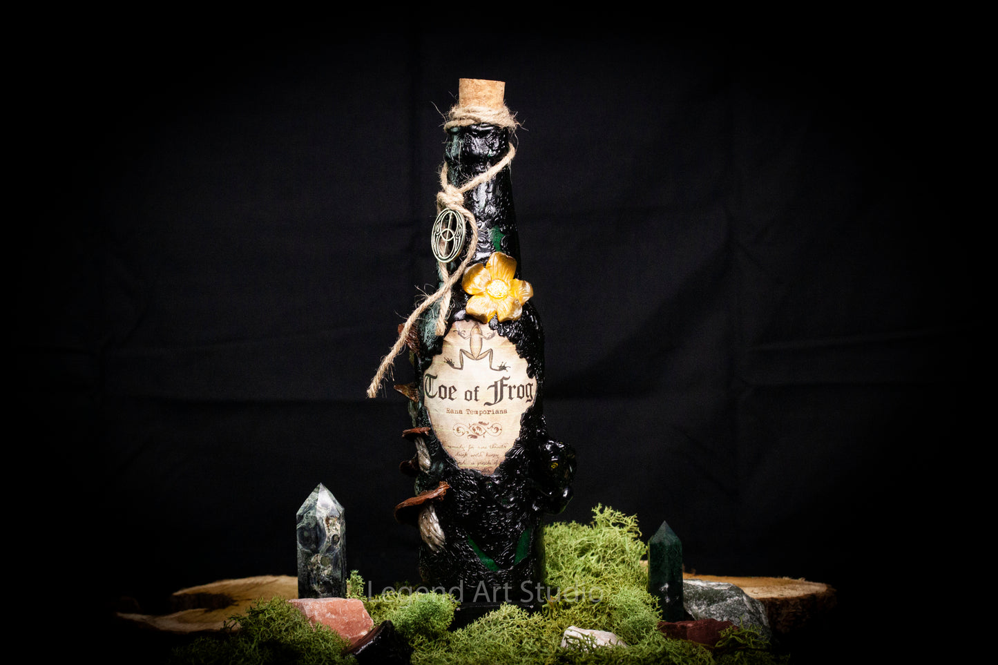 Fantasy Apothecary Bottles – Handmade Spell Bottles from Recycled Glass – Witchy Decor, Potion Props, Gothic Display – Lorewoven Art