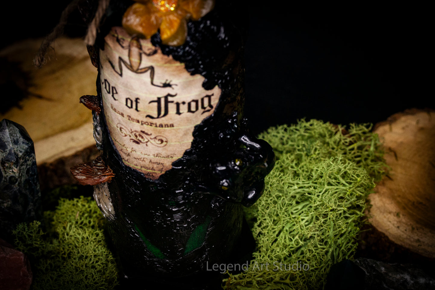 Fantasy Apothecary Bottles – Handmade Spell Bottles from Recycled Glass – Witchy Decor, Potion Props, Gothic Display – Lorewoven Art